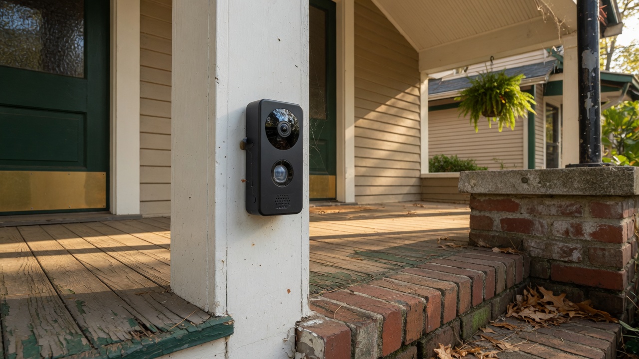 Video doorbell on a Seattle porch